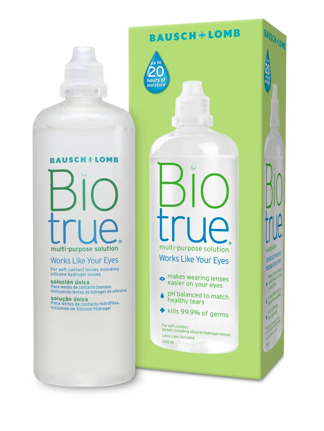 محلول لنز چند منظوره بایوترو (BioTrue Solution)